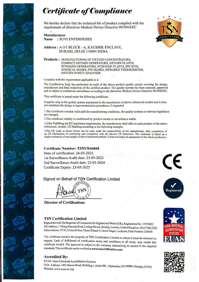 Certificate of Compliance TSN